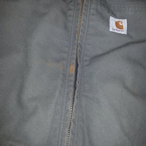 Vintage  Carhartt Active  Jacket Hooded Duck Cloth Canvas  Workwear XXL - Picture 4 of 14